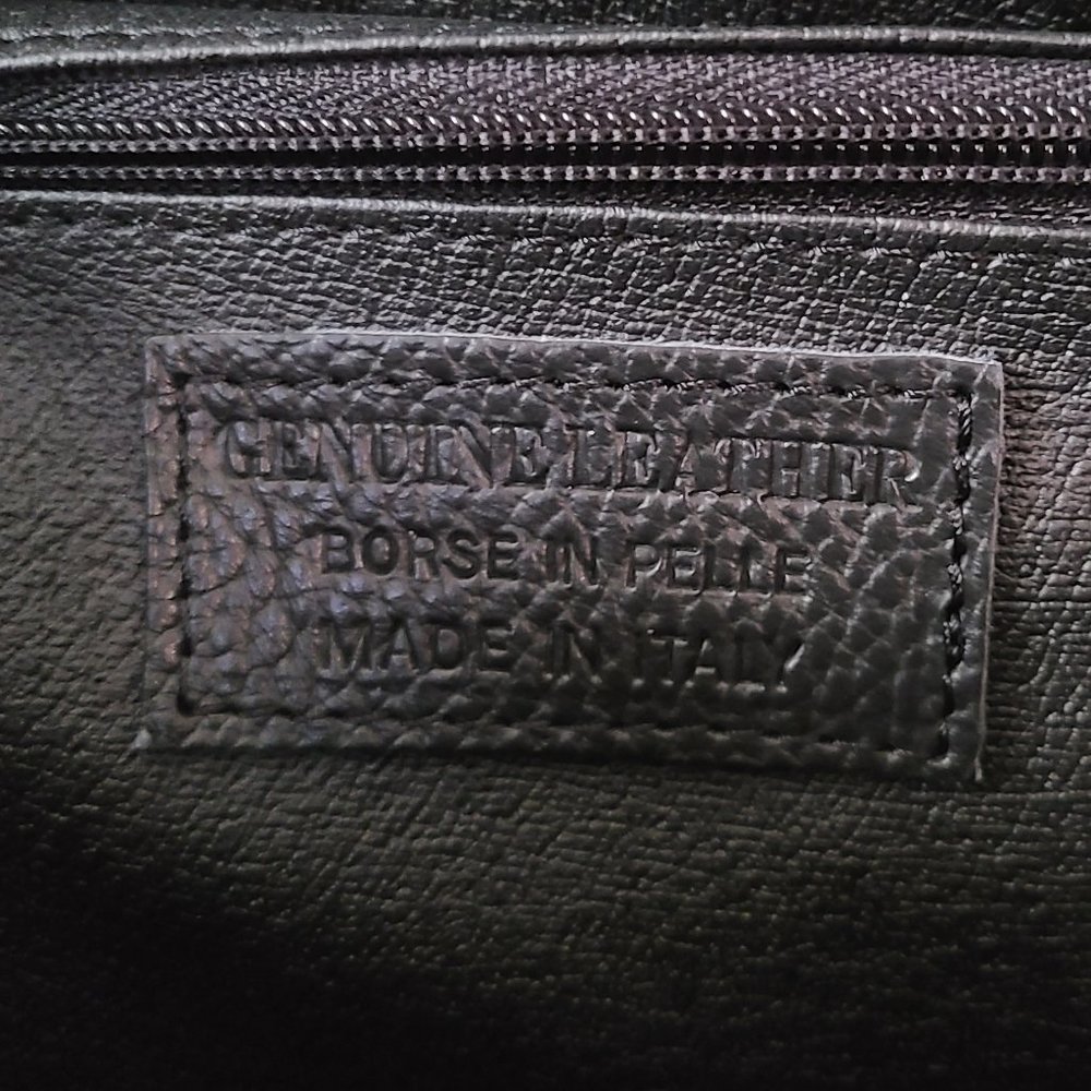 Giulia Massari Embossed Leather Top Handle Tote - Picture 5 of 10
